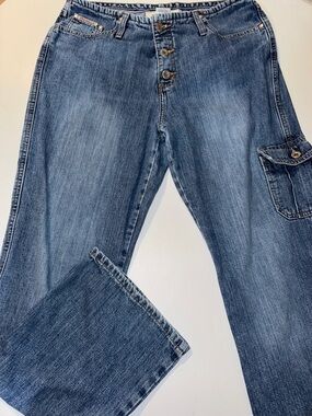 Vintage Women’s  Hydraulic Baggy Cargo Jeans size 13/14